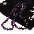 thumbnail image 4 of Amberalia knotted Baltic Amber Necklace with Amethyst, GIA Certificated - for natural remedies - Boost immune System - Cherry-Amethyst 12.5", 4 of 4