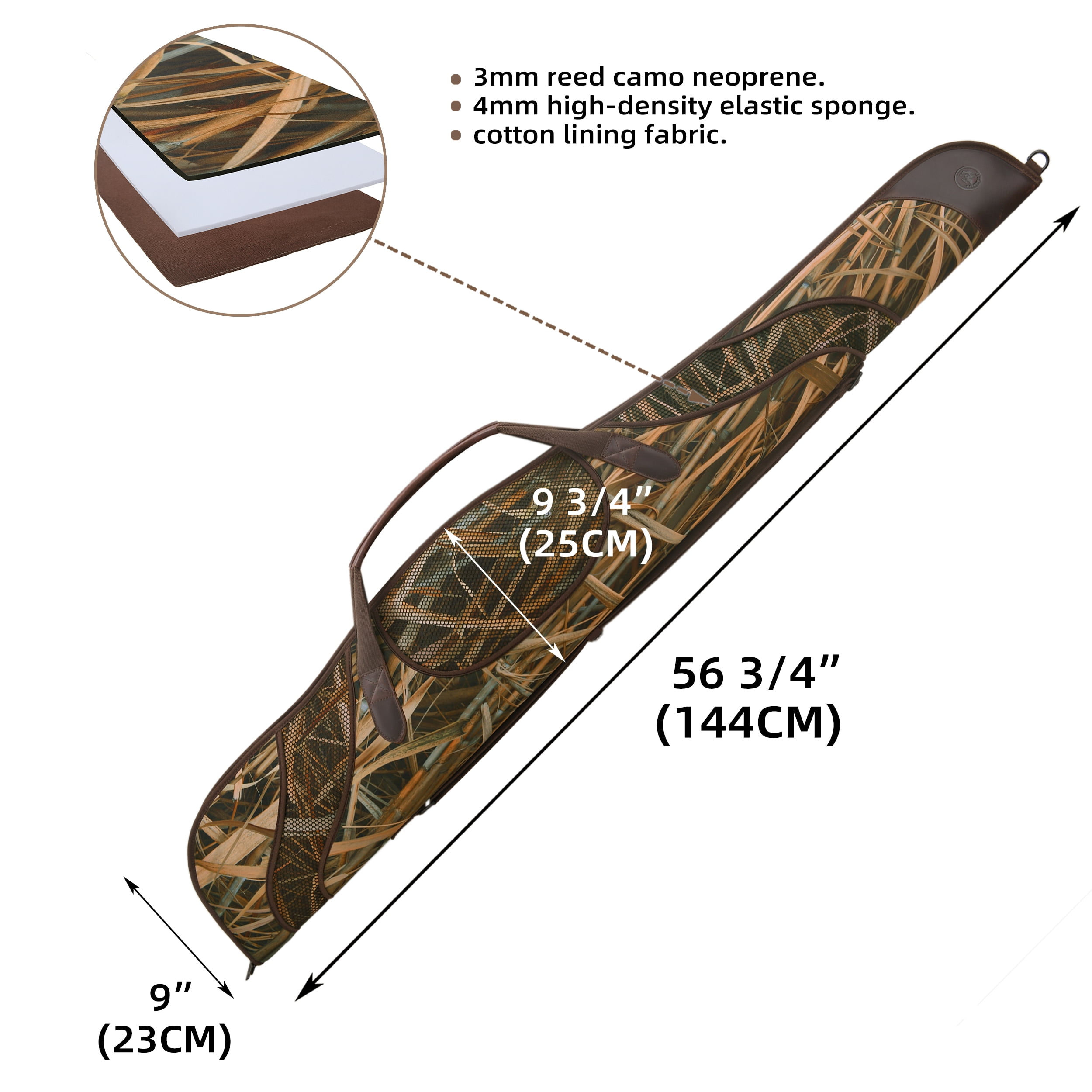 WAYNE'S DOG 44" / 56" Scoped Rifle & Shotgun Soft Case, Camo Gun Storage Bag, Durable
