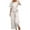 White, variant on Plus Size 2 Picec of Outfit Sets for Womens Round Neck Short Sleeve Tops Pants Casual Suit Sets