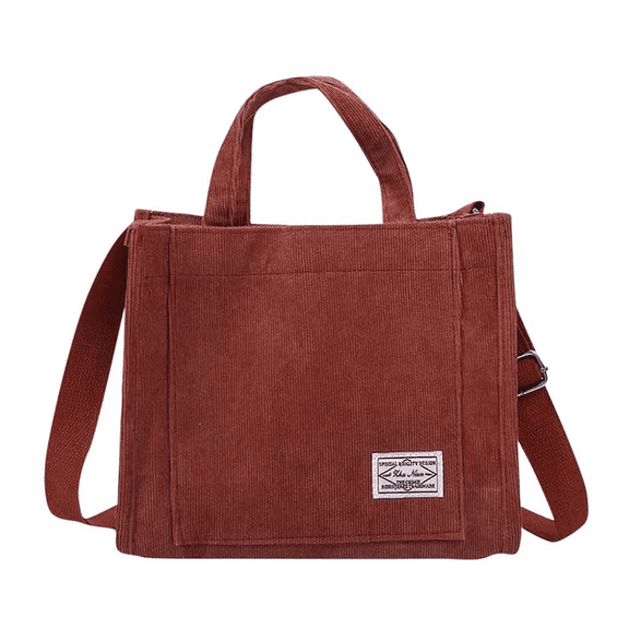 Canvas Tote Bag for Women Crossbody Bags Purse Shoulder Bag Messenger Bag, Fashion Corduroy Shopping Handbags Gifts for Women