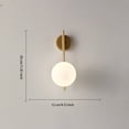 thumbnail image 3 of Yuarrent Lámpara de pared LED con bombilla G9 7W Pantalla de estilo simple Iluminación de escaleras interiores Luz de noche Luz de noche Accesorios de Iluminación y accesorios Color cobre/12cm Yuarrent HA066965-02, 3 of 6