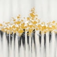 thumbnail image 2 of Atelier B Art Studio 26x26 Black Ornate Wood Framed with Double Matting Museum Art Print Titled - Flowers Gold Abstract, 2 of 4