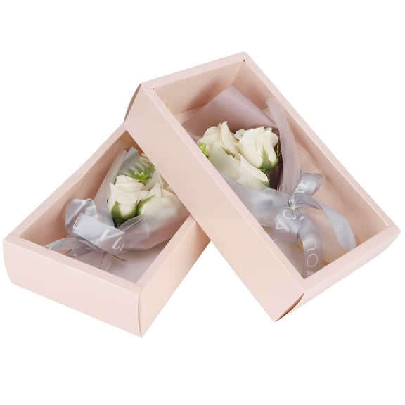 Gseagtia 2Set Floral Scented Soap Flower Imitation Rose Bouquet for Valentine's Day Anniversary Gifts