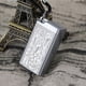 thumbnail image 2 of Mini cenicero portátil de bolsillo de metal con desodorante y llavero plateado, 2 of 4
