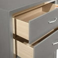 thumbnail image 4 of New Classic Furniture Huxley Solid Wood 5-Drawer Chest in Gray, 4 of 7