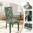 thumbnail image 3 of Printed Dining Room Chair Covers Set of 4, Stretch Kitchen Chair Covers Washable Parsons Chair Slipcover Removable Dining Chair Protectors for Hotel,Ceremony (Classic Floral Print), 3 of 6