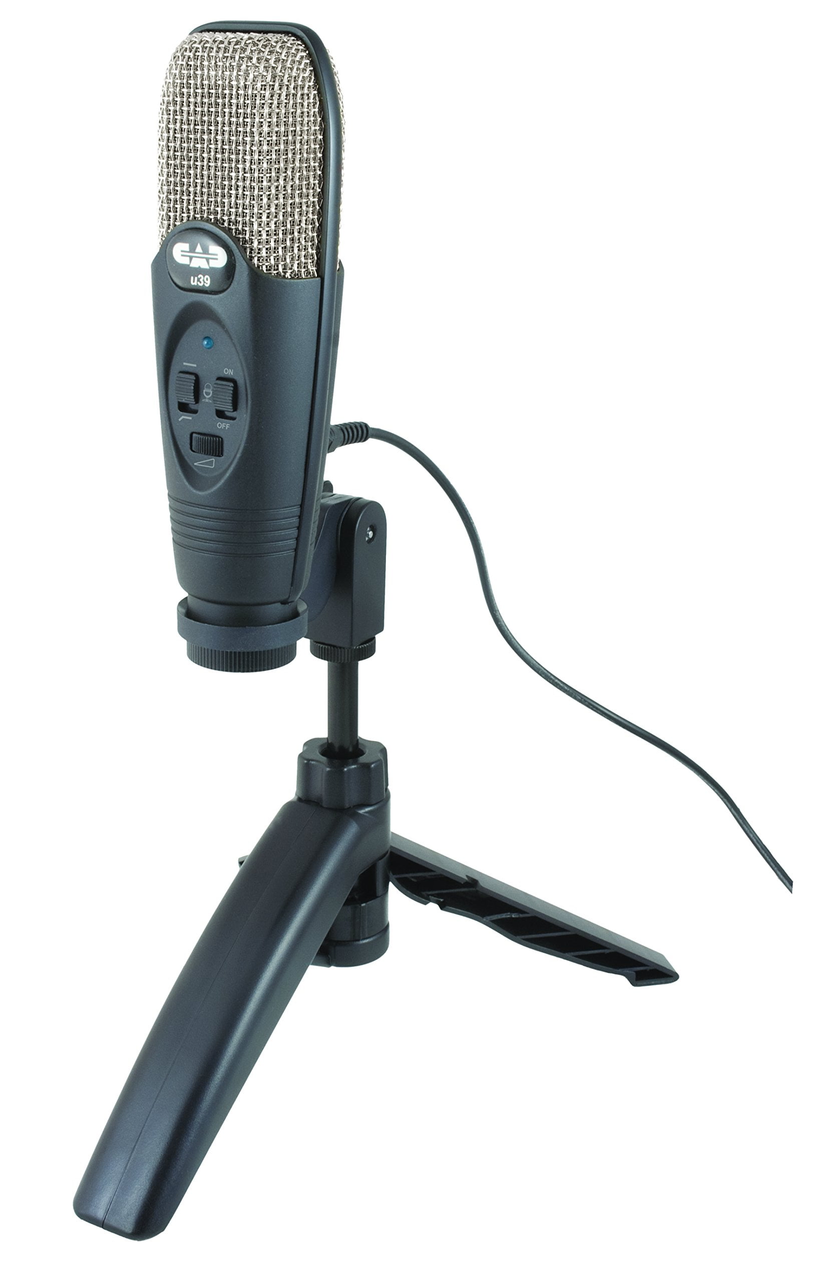 USB Large Diaphragm Cardioid Condenser Microphone with Headphone Output