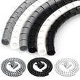thumbnail image 2 of Black Cable Wire Protector Cable Organizer Management Pipe Flexible Wire Wrap Line Coiled Tube Office Cord Sleeve Cover 3M, 2 of 9