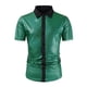 thumbnail image 2 of pstuiky camisetas de hombre, Suéter deportivo informal elástico de color liso para hombre, cuello redondo y manga corta camisetas de hombre l, 2 of 7