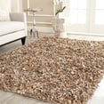 thumbnail image 4 of Safavieh Handmade Metro Beige Suede Leather Metro Shag Rug, 4 of 4