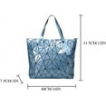 thumbnail image 2 of Kwuty Geometric Lattice Top-handle Handbag for Women Matte Tote Purse Handbags Geometry Shoulder Bag, 2 of 5