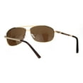 thumbnail image 4 of Mens Metal Rim Narrow Racer Pilots Sunglasses Gold Brown, 4 of 4