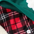 thumbnail image 5 of WIBACKER Christmas Toddler Boys Girls Casual Collared Curved Hem 2 in 1 Pullover Sweatshirts Cotton Plaid Contrast Shirt, 5 of 8