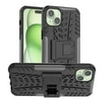thumbnail image 3 of Asuwish Compatible with iPhone 15 Plus 6.7 inch Phone Case Tempered Glass Screen Protector Slim Stand Hybrid Heavy Duty Rugged Protective Cell Cover for i Phone15 15+ i15 + 15Plus Women Men Black, 3 of 8