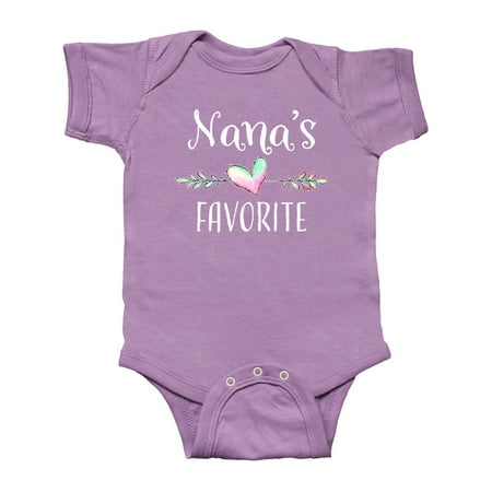 

Inktastic Nana s Favorite- Heart Grandchild Gift Baby Boy or Baby Girl Bodysuit