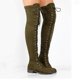 thumbnail image 1 of Botas sobre la rodilla para mujer Zapatos planos con cordones hasta el muslo, 1 of 2
