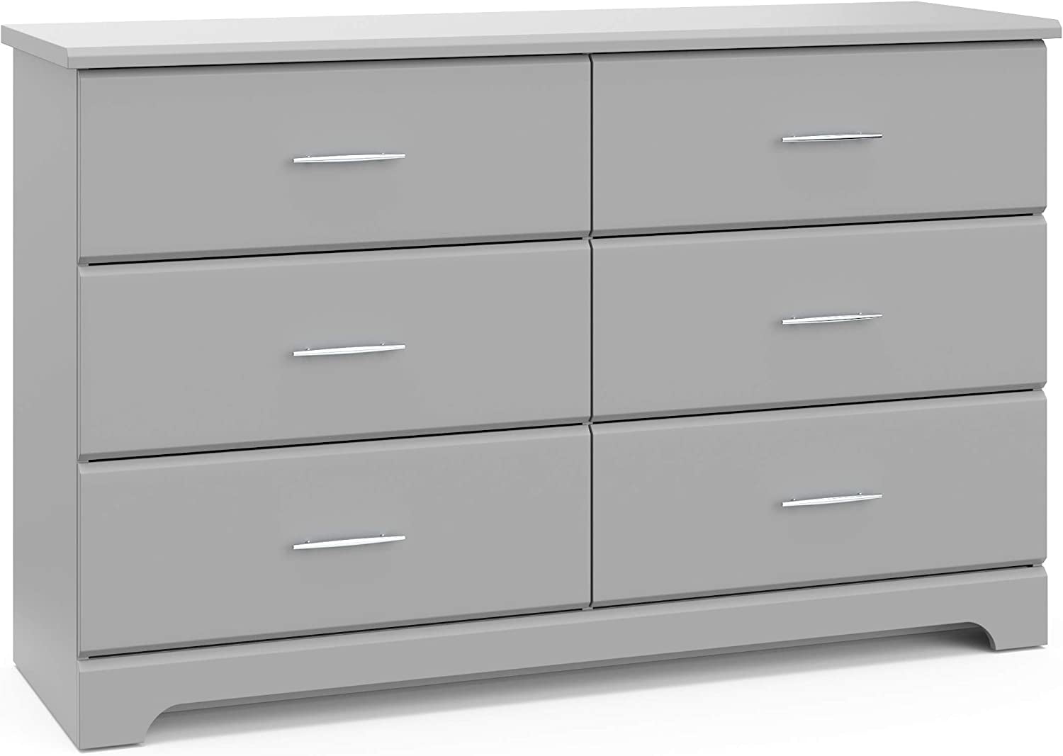 Storkcraft Brookside Nursery Dresser Organizer (Pebble Gray) with Changing Table Topper, Chest