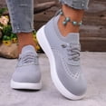 thumbnail image 2 of Orthopedic Walking Shoes for Women Woven Breathable Mesh Sneakers Lightweight Non Slip Arch Support Slip on Flat Shoes Light Gray Size 6.5, 2 of 6