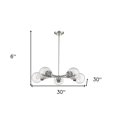 thumbnail image 2 of Portsmith 5-Light Polished Nickel Chandelier, 2 of 4