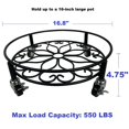 thumbnail image 6 of Delight Deco LLC Cocoyard 16 Inches Heavy Duty Metal Plant Dolly. Holds up to 550 lbs Black, 6 of 7