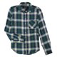 thumbnail image 1 of Aeropostale - Camisa de franela a cuadros para mujer, azul, XS Aeropostale  Camisa con botones, 1 of 1