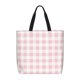 thumbnail image 1 of Easygdp Pink Checkboard Bolsa Tote para Mujer, Bolso de Hombro para Trabajo, Playa, Viajes, Compras y Supermercado, 1 of 7