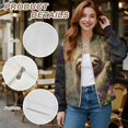 thumbnail image 6 of DISNIMO Sloth Floral Printed Jackets for Women Zip Up Sweatshirts V Neck Outwear Long Sleeve Sweatshirt Jacket for Fall Winter, L, 6 of 7