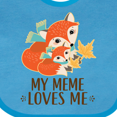 thumbnail image 4 of Inktastic Meme Loves Me Grandchild Fox Boys or Girls Baby Bib, 4 of 4