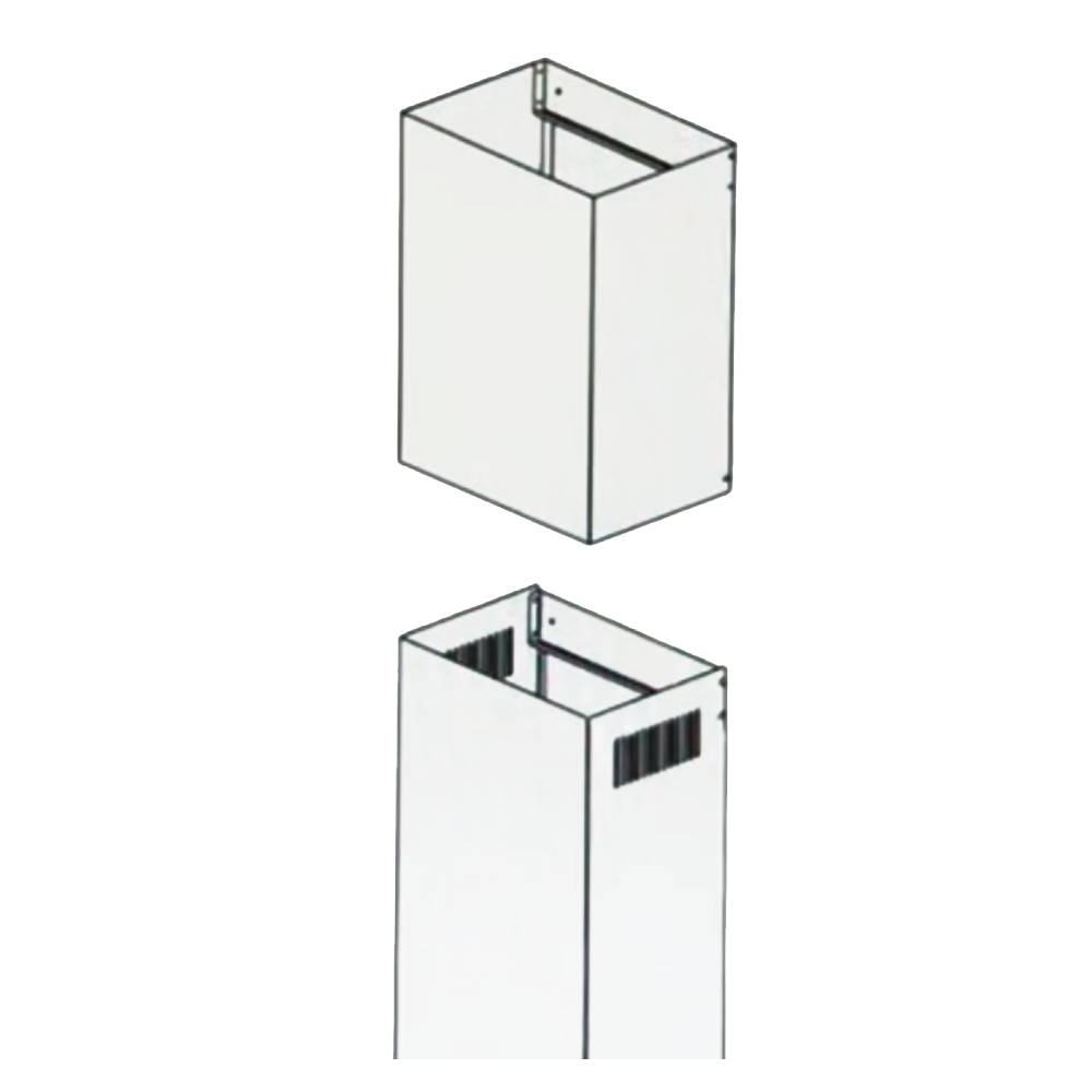 BRANO GS01S Series Flue Extension Kit for 9-10 Ft Ceilings - 15.75 inch Chimney Range Hood Accessory in Stainless Steel (Model: 01SChimney)