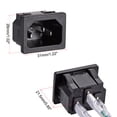 thumbnail image 2 of Unique Bargains Panel Mount Plug Adapter AC 250V 10A C14 3 Pins Inlet Module Plug with 3 Wires, 2 of 3
