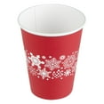 thumbnail image 6 of Restpresso 12 oz Red Christmas Snowflakes Paper Single Wall Coffee Cup - with White Lid - 3 1/2" x 3 1/2" x 4 3/4" - 20 count box, 6 of 11
