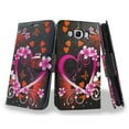 thumbnail image 2 of Value Pack Cables Chargers + for 5.5" Samsung Galaxy J7 2016 Case Phone Case Mosaic Grain Wallet Hybrid Stand Purse Screen Flip Cover Big Heart, 2 of 4