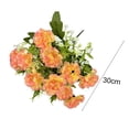 thumbnail image 6 of Xioeram Artificial Carnation Flower with Stem 10 Head Home Office Table Centerpiece Wedding Faux Flower Branch Floral Arrangement Decoration, 6 of 8