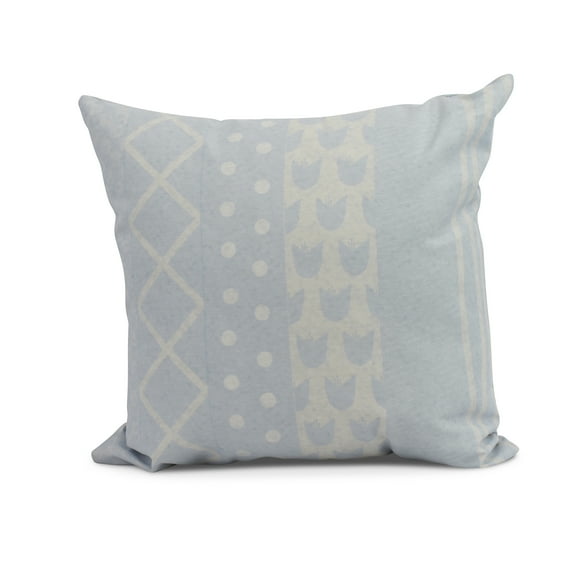 Simply Daisy, 18" x 18" Pattern Stripe Outdoor Pillow, Light Blue