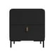 thumbnail image 1 of Mesa Auxiliar de Noche Moderna con 2 Cajones negro, 1 of 5