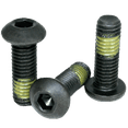 thumbnail image 1 of Nylon Patch Socket Button Head Cap Screw, 8-32 x 3/8", Alloy Steel, Black Oxide, Hex Socket (Quantity: 100), 1 of 1