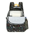 thumbnail image 3 of Aeropostale  Backpack for School, College, and Travel， Water Resistant Bookbag Black Game, 3 of 5