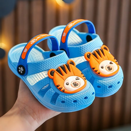 

Toyella Boy S Sandals Children S Baby Slippers Baotou Light Blue 19