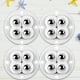 thumbnail image 5 of 4 Uds Mini ruedas giratorias sin ruido ruedas pequeñas autoadhesivas (cuenta de acero blanco) Likrtyny  Libre de BPA, 5 of 9
