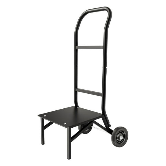 Folding Chair Cart - 10 Chair Dolly, 150 LBS Capacity - Push Style Chair Rack for Events, Schools, Hotels, & Outdoor Use - Heavy Duty Steel Construction