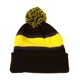 thumbnail image 1 of Beanie rayado de invierno Gravity Trading con POM púrpura Amarillo negro, 1 of 1