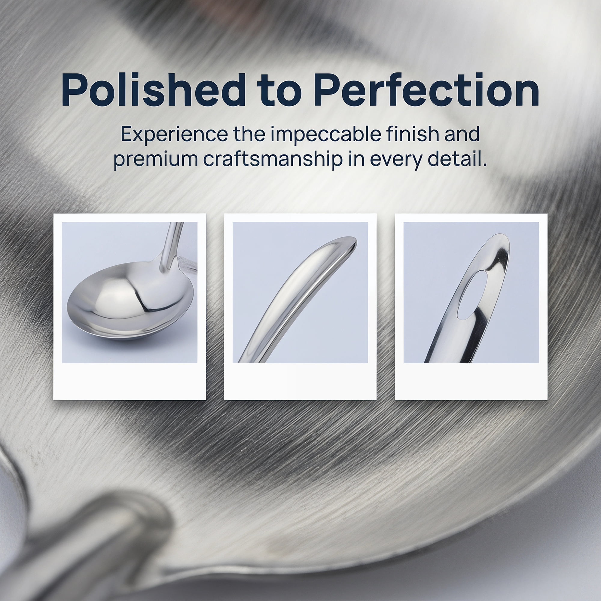 Unique Bargains Stainless Steel Spoon Safe for Non Stick Cookware Soup spoon B 10.6"x2.8"