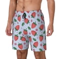 thumbnail image 2 of Haiem Strawberries Mens Swim Trunks with Compression Liner 2 in 1 Swimming Shorts Stretch Swimwear Quick Dry,Board Shorts-Small, 2 of 9