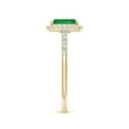thumbnail image 5 of ANGARA Natural 1 Ct Emerald-Cut Emerald Ring with Diamond Halo in 14K Yellow Gold for Women (Size-7x5mm) | May Birthstone, Birthday, Anniversary, Jewelry Gift for Women | Natural Emerald Ring, 5 of 11