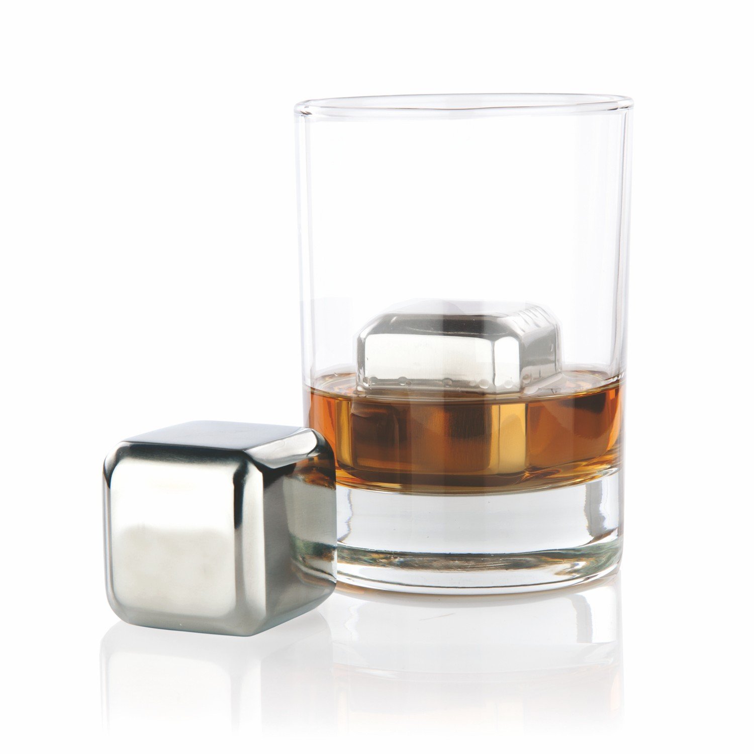 Ice Cubes, 2pcs Glacier Rocks Large Stainless Steel Whiskey Chilling