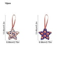 thumbnail image 2 of LHNFT Felt Fabric Stars Hanging Ornament, 12 Pieces Set, 4th of July Patriotic Fabric Star Ornament, Red White Blue Stars Tree Ornaments for Memorial Day Independence Day, 2 of 6