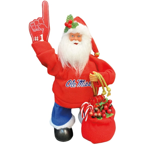 Ole Miss Rebels 12" Animated Musical Santa