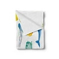 thumbnail image 2 of Marine Soft Flannel Fleece Blanket, Sea Animals Octopus Dolphin Shells Stingray Crab Turtle Jellyfish Wildlife Graphic, Cozy Plush for Indoor and Outdoor Use, 50" x 60", Multicolor, by Ambesonne, 2 of 5