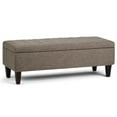 thumbnail image 5 of Simpli Home Monroe 48" W Rectangle Storage Ottoman in Fawn Brown Linen Look Fabric, 5 of 7