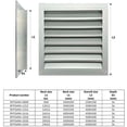 thumbnail image 2 of Byson 16" x 16" Aluminum Gable Vent - Anodized Aluminum Louvered Vent - Weatherproof Louver Air Vent Grille with Steel Mesh - HVAC, Attic, Container and Shed Vent, 2 of 8
